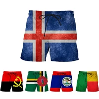 Summer Men's Swimsuit Spain Flag Print Surfing Board Beach Shorts New Fashion Oversized Trunks Sportwear Briefs Boy Short Pants 1