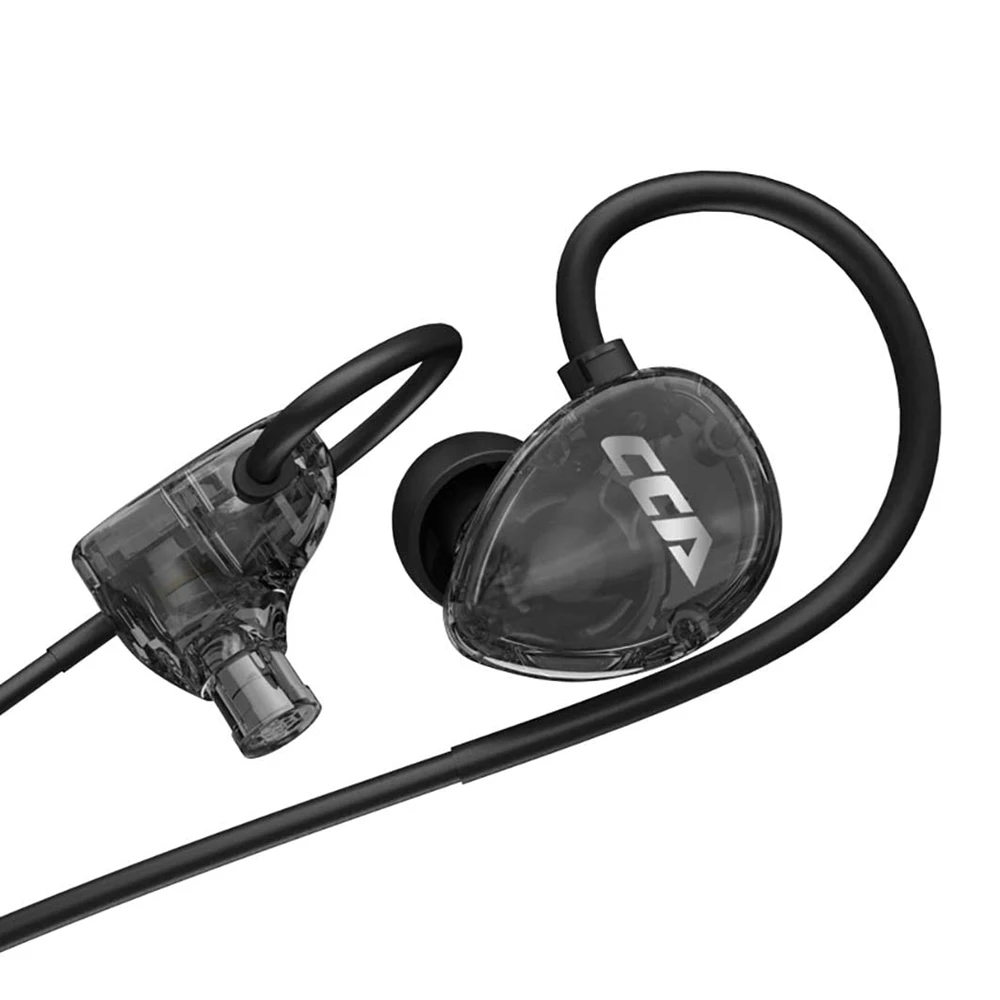 Проводные наушники-вкладыши CCA CSA, наушники-вкладыши с шумоподавлением, Спортивная гарнитура с шумоподавлением без микрофона, черные