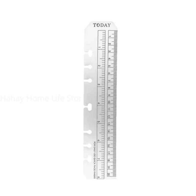 6 Hole A5 A6 A7 Bookmark Straight Ruler Children Math Drafting Drawing Ruler Clear Flexible Dividing