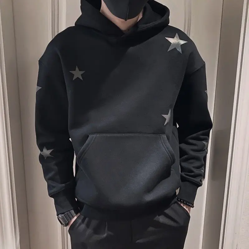 

Men's autumn and winter hoodie vests Korean fashion handsome coat casual fashion loose coat clothing