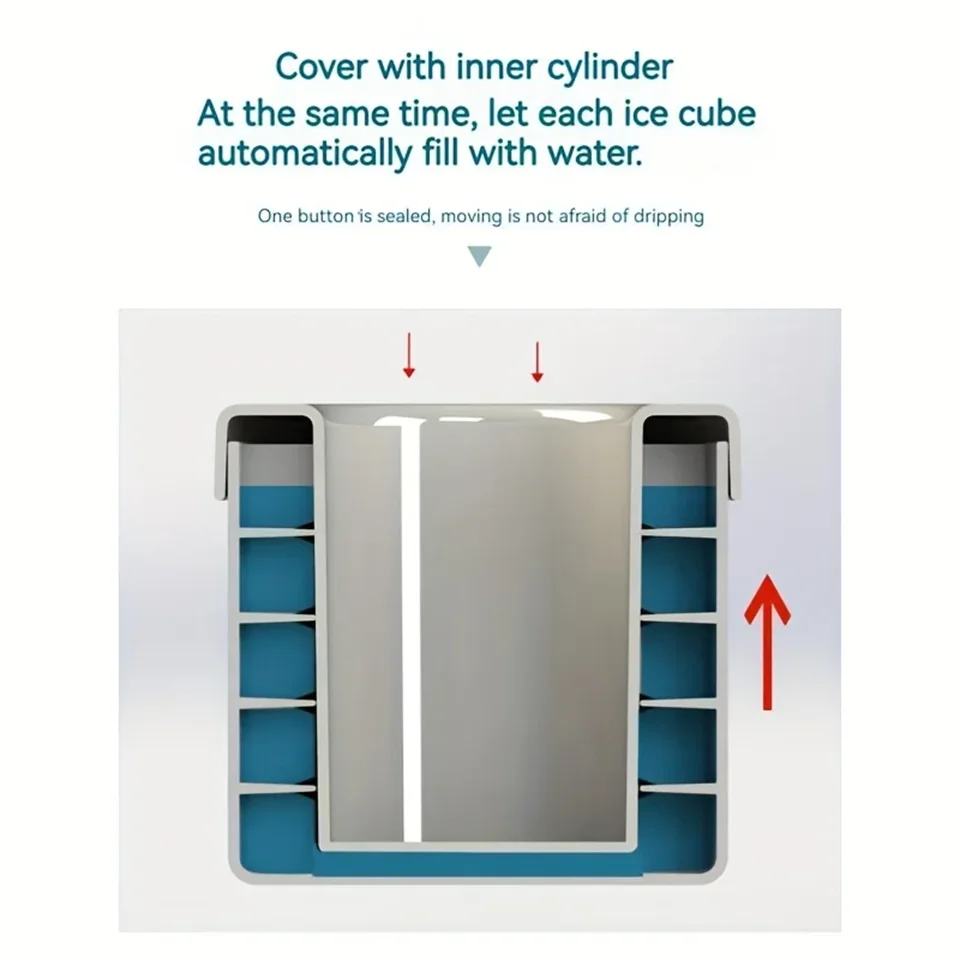 Description Picture 5 of itemHot Make Ice cube Mold Food Grade Quickly Freeze Silicone Ice Maker Creative Design Cylinder Cups Ice Mold Keep Drinks Chilled