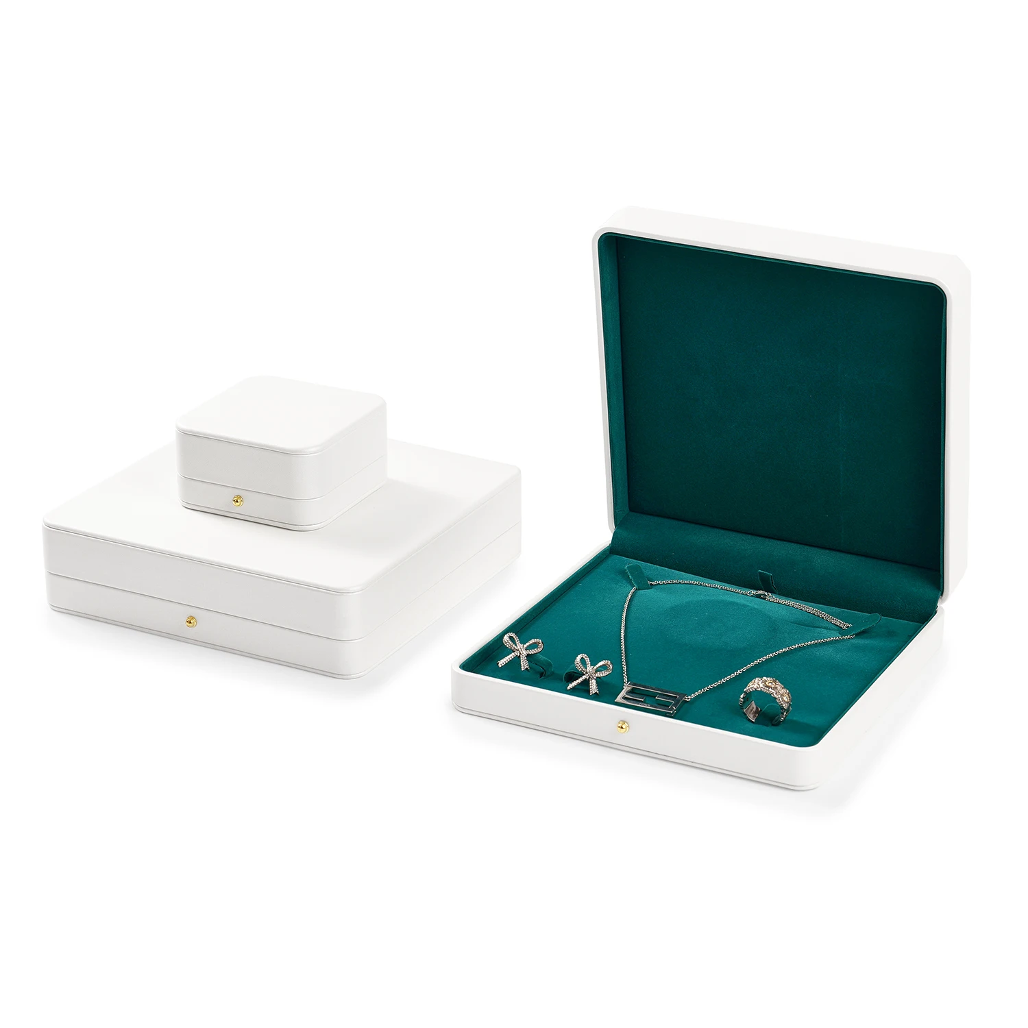 Oirlv Luxury Jewelry Gift Box for Women - Elegant Green & White Design