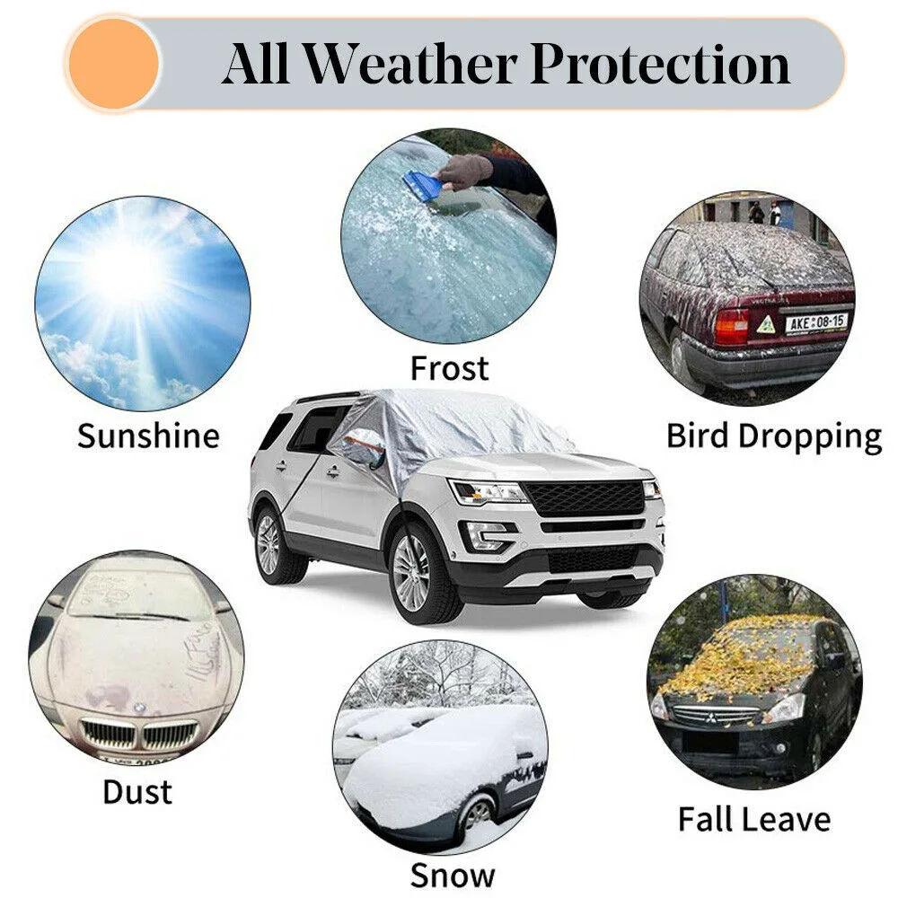 Car Windshield Cover Winter Sun Snow Ice Cover Waterproof Dustproof Anti-frost Anti-fog UV Protection Snow Car Accessories