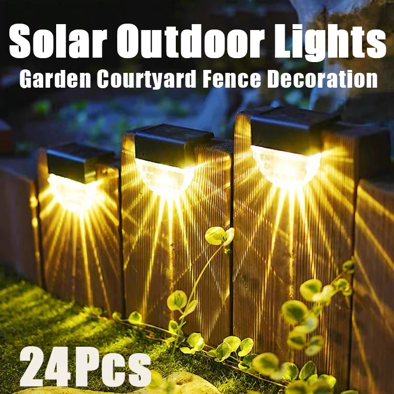 LED Waterproof Solar Deck Lights Outdoor Garden Step Lighting for Stairs Patio Pathway Yard Fence Wall Lamp Christmas decoration rgb led solar lights outdoor buried light garden decoration underground deck lamp ip65 waterproof sunshine powered led solar lam