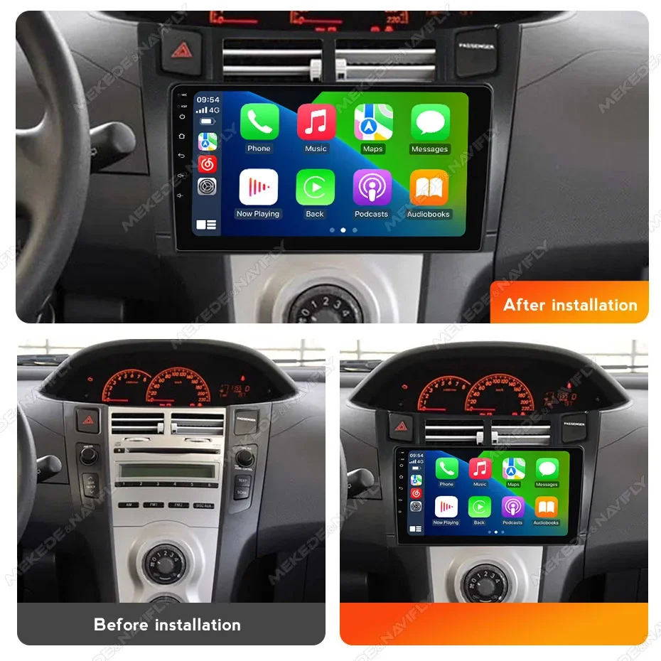 Car radio Android 14 For Toyota Yaris XP90 2007 2005 -2012 Multimedia Player car intelligent system Wireless Carplay Auto WIFI