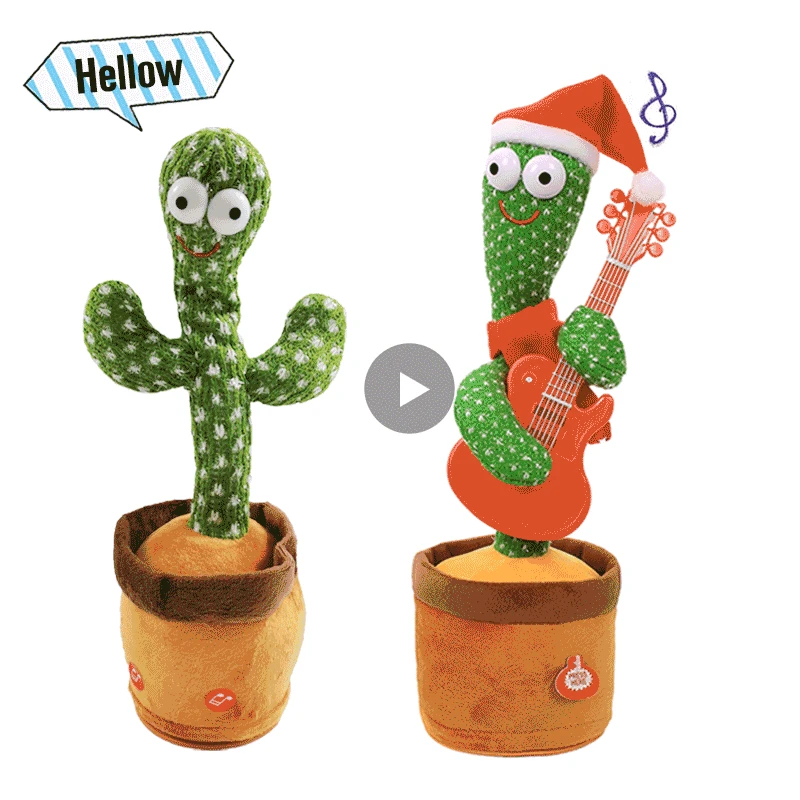 2022 Dancing Cactus Speak Electronic Plush Toys Twisting Singing Dancer Talking Novelty Funny Music Christmas Gifts Bluetooth