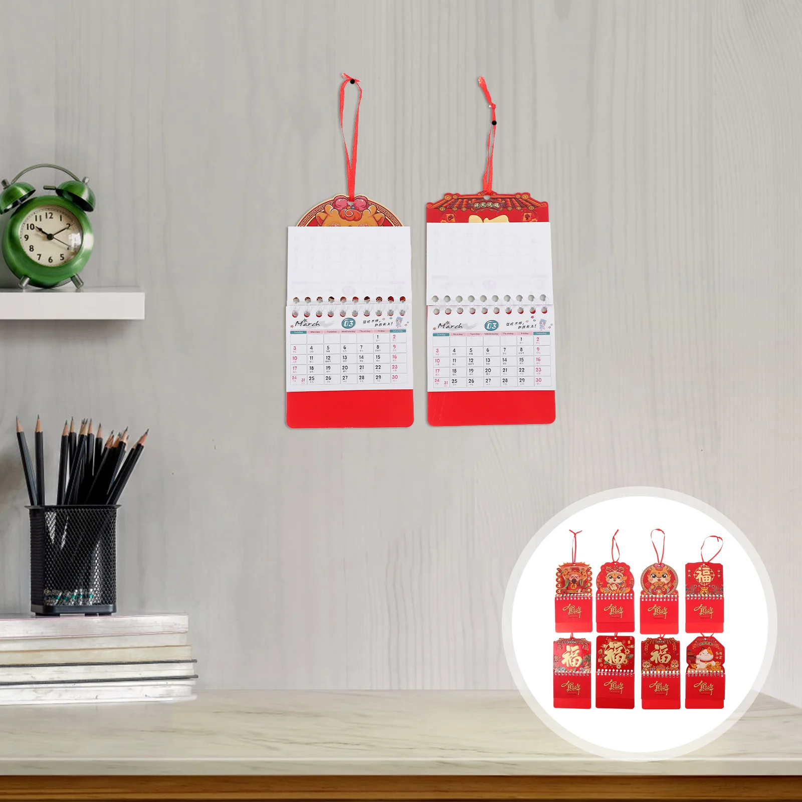 Tearable Calendar Mini Calendar Hanging Calendar Wall Calendar Pendant Mixed Style