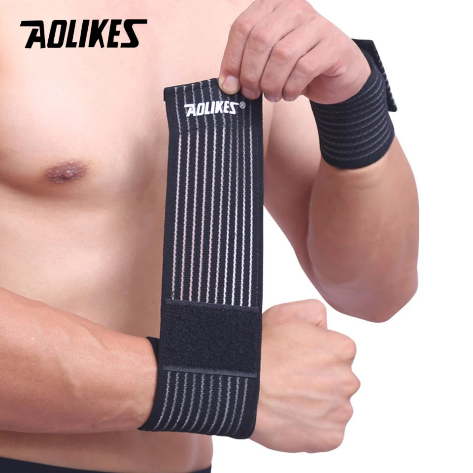 Aolikes 1PCS Elastic Sport Bandage Wristband hand Gym Support wrist brace Wrap Tennis Cotton Weat band Fitness Powerlifting wrist brace wrist guard wrist straps wrist support wrist support band wrist sweat wristbands wrist sweatband elastic bandage support