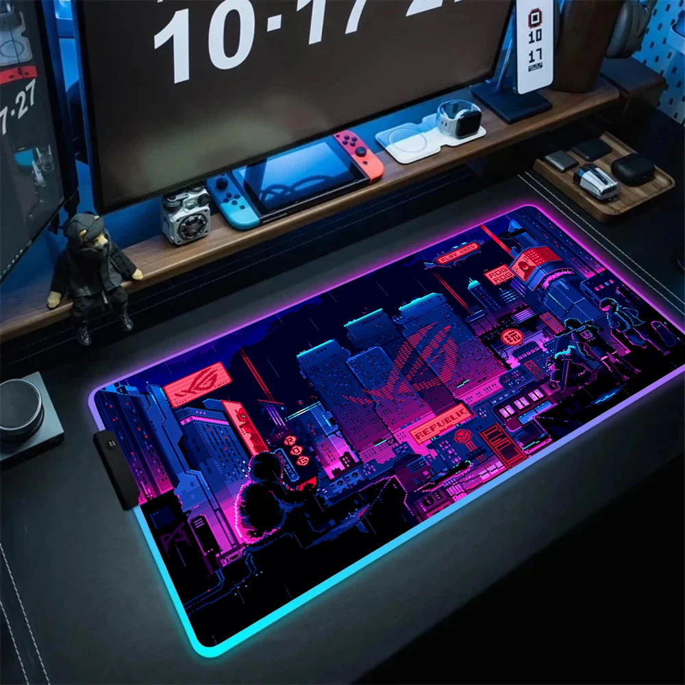 

RGB ASUS ROG Mouse Pad Gaming Accessories Computer Dazzling Cool Mousepads Keyboard Backlit LED Gabinete Gamer Carpet Desk Mat