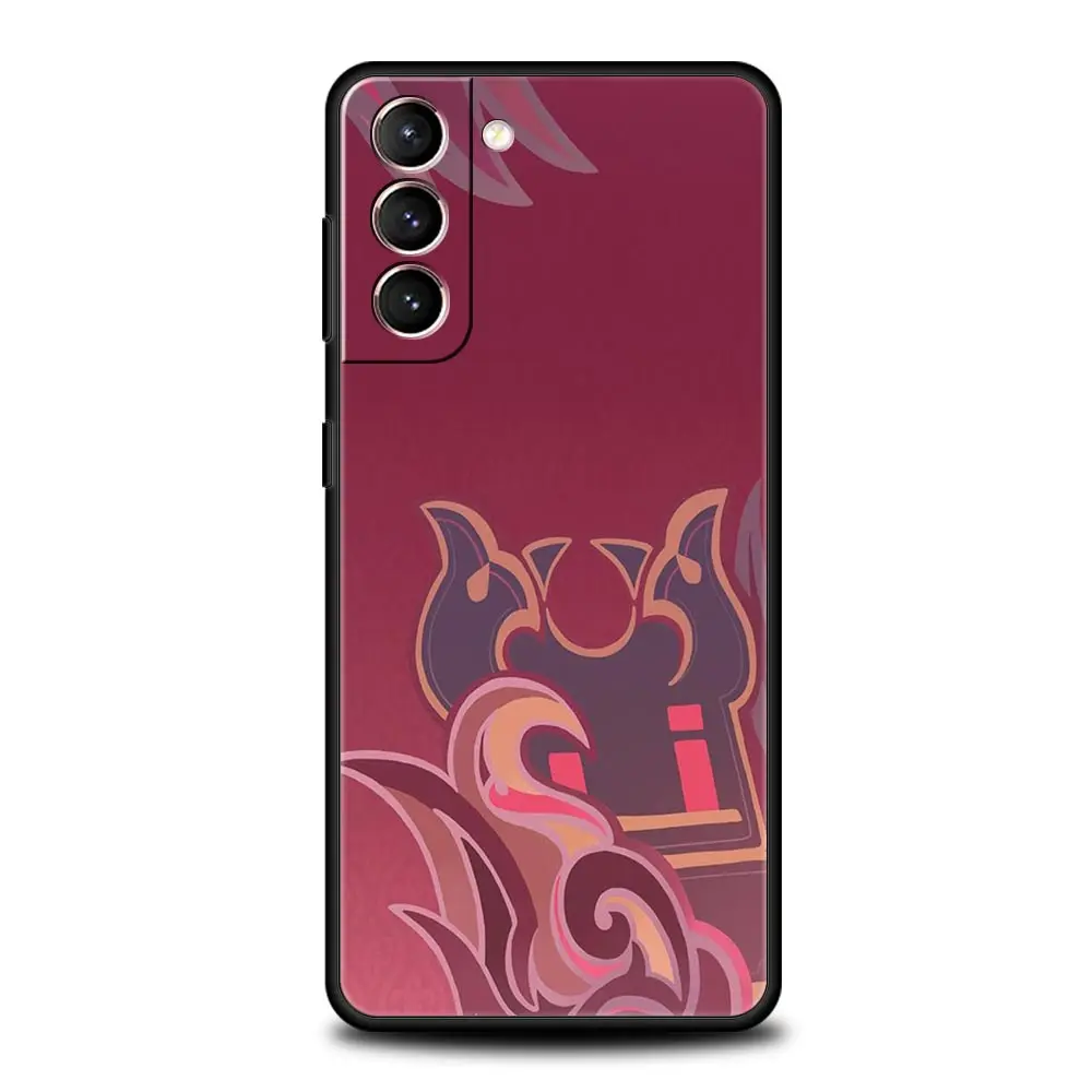 Genshin Impact Logo Black Silicone Phone Case