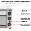Commercial Single Layer 14-inch Pizza Oven 2400W Electric Pizza Oven Stainless Steel Pizza Toaster 5