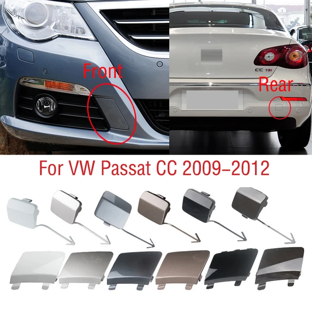 Couvercle de crochet de remorquage de pare-chocs avant et arrière de  voiture, capuchon de remorque, garniture d'oeil de transport, coque de  couvercle, VW Passat CC 2009-2012, 1PC - AliExpress