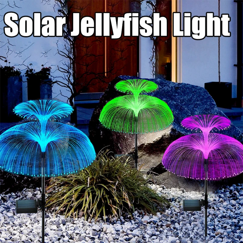 Solar Jellyfish Lights 7 Color Changing Landscape Decor Lights