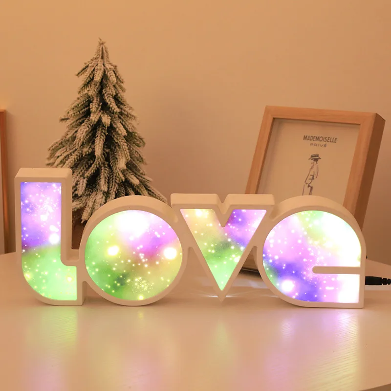 

Confession LED letters LOVE neon proposal ins wind light box surprise romantic scene layout luminous decorative ornaments