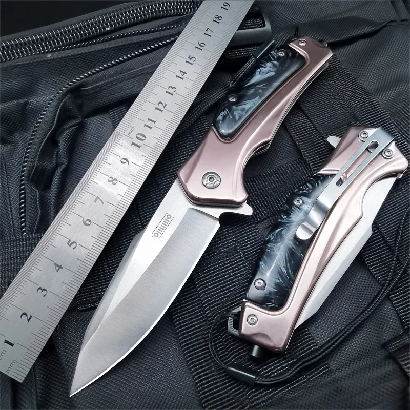 

Outdoor Camp Folding Knife for Man High Hardness Portable Survival Self Defense Pocket Military Tactical Knives for Hunting