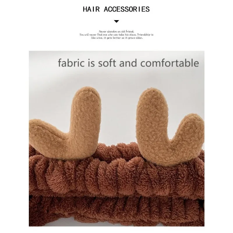 Women's Coral Fleece Cat Ear Headband - Ultra-Soft Skincare & Makeup Accessory,  Non-Slip  Design for  At - Home  Use