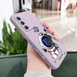 Astronaut Pattern Phone Case in Stellar Design - Samsung A06 (Light Purple)