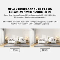 Xiaomi caméra IP intelligente 2K 1296P Full HD IR Vision nocturne moniteur de sécurité Super grand Angle WIFI Surveillance MINI caméra Mijia APP 2