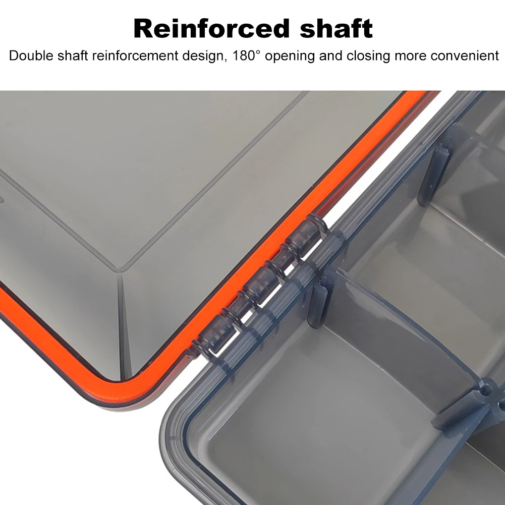 Fishing Tackle Box Fish Hook Storage Case Large Capacity Fishing Accessory Utility Box with Detachable Board for Outdoor Fishing