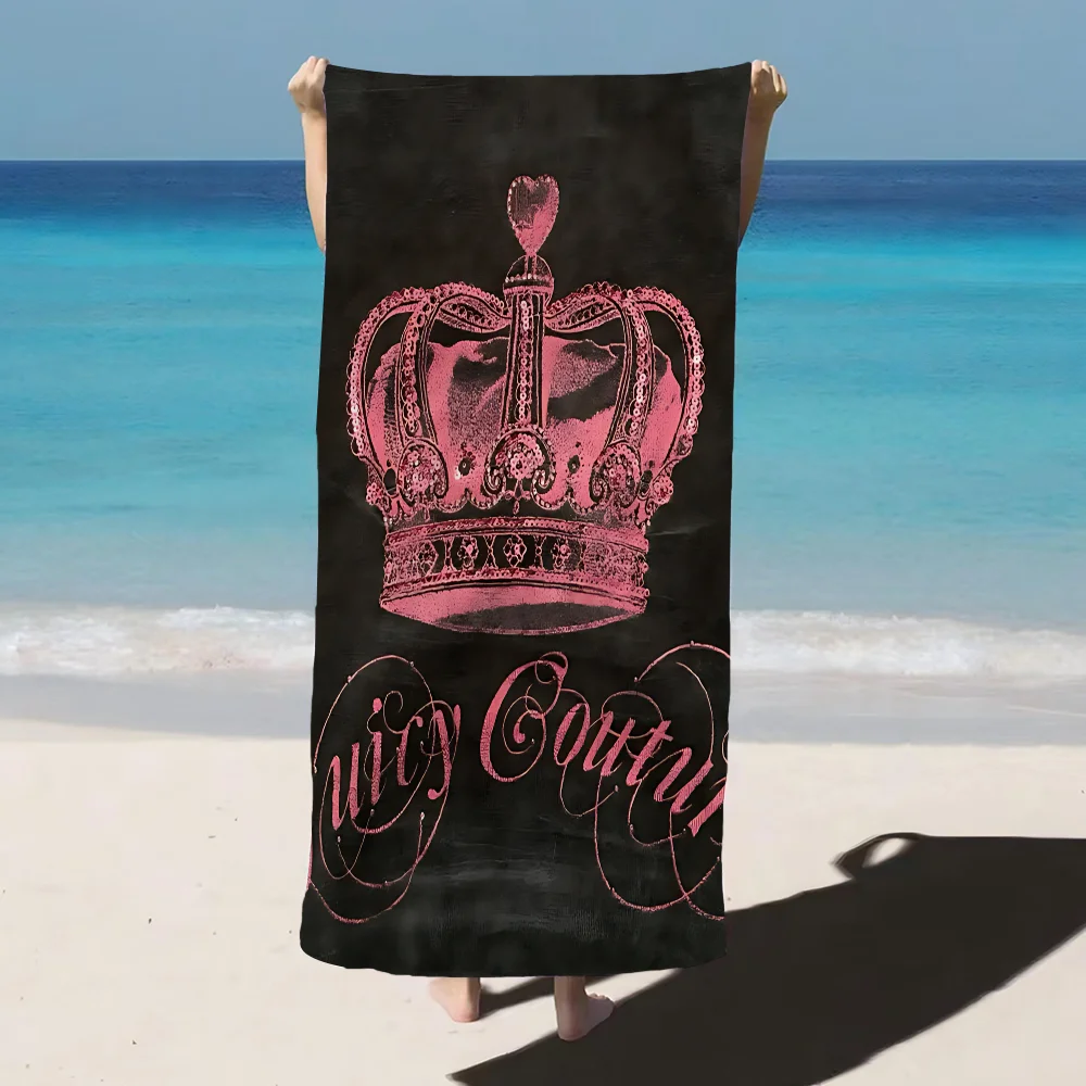 J-Juicy C-Couture Classic Vintage Big Microfiber Beach Towels Quick Dry Towel Sand Beach Towels For Travel Swim Pool Yoga 5