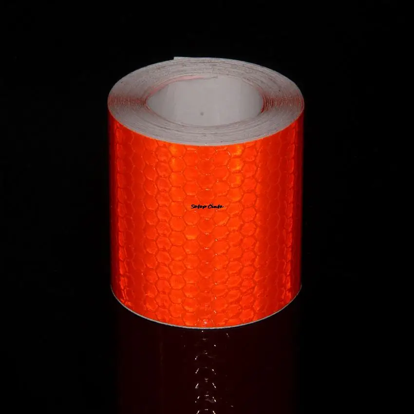 5cm*5M Reflective Tape Safety Warning Orange Reflect Sticker Waterproof Reflectors Protective Strips Film Auto Motorcycle Decals