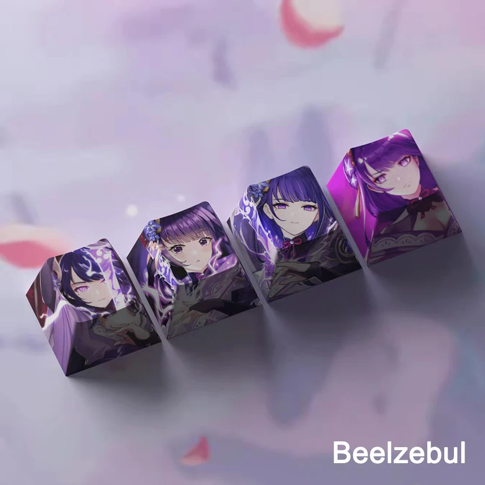 Genshin Impacto PBT Sublimação R4 Cereja Perfil Teclado Mecânico Keycap