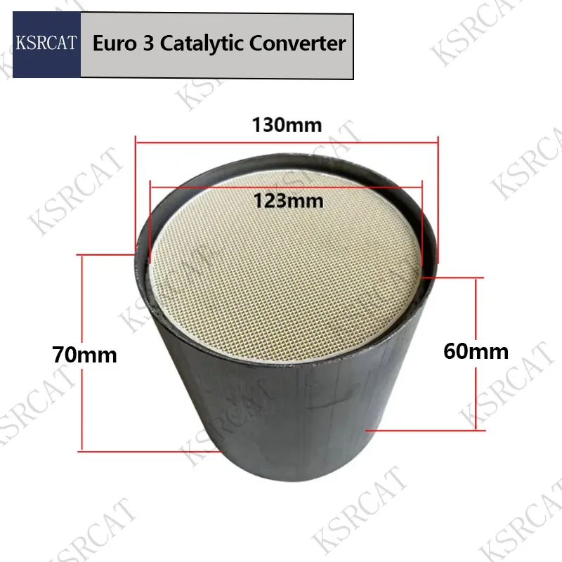 

130*70 мм Евро 3 керамическая Автомобильная Модифицированная выхлопная труба средняя секция очистка выхлопных газов трехсторонний каталитический конвертер