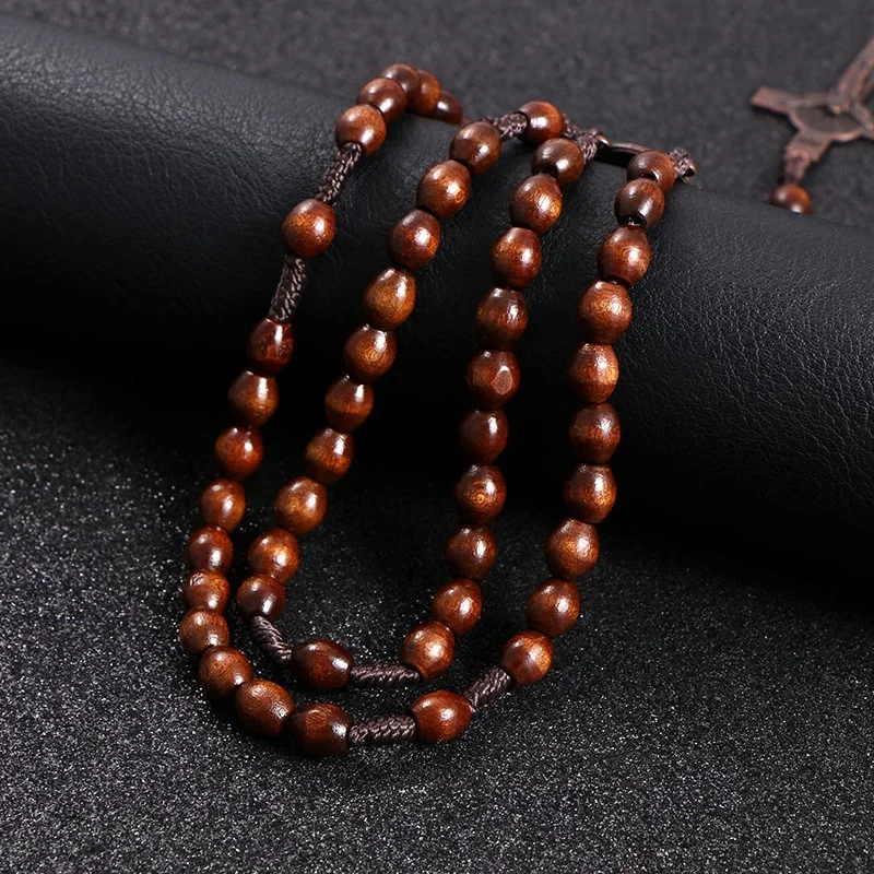 Wooden rosary pendant gift idea