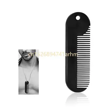 Pettine per barba per uomini che curiosino barba piccole tasca piccole baffi baffi pennello da barba per capelli piccoli