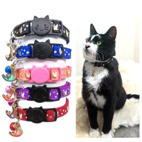 Moon and Star Cat Collar，Pets Collar with Bell Pendant - A Fashionable Safety Cat Accessory 1