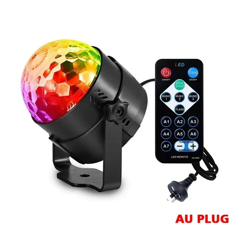 ตัวเลือกสินค้า RGB Disco Ball Strobe Light with Sound Control - Party Lighting for DJ & Club