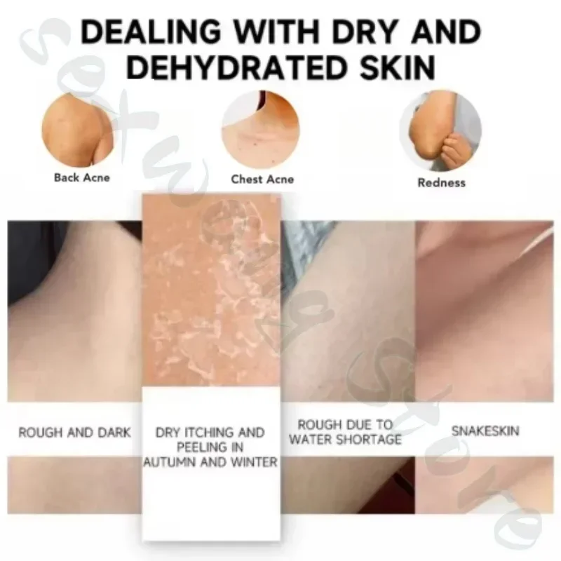 Large-capacity scrub shower gel, silky skin foam, dense deep cleansing, moisturizing and refreshing, improves dry and flaky skin