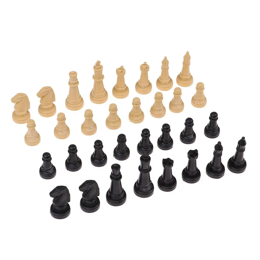 32 Pieces Tradtional Plastic Tournament Chess Accessories Pawns Chessmen