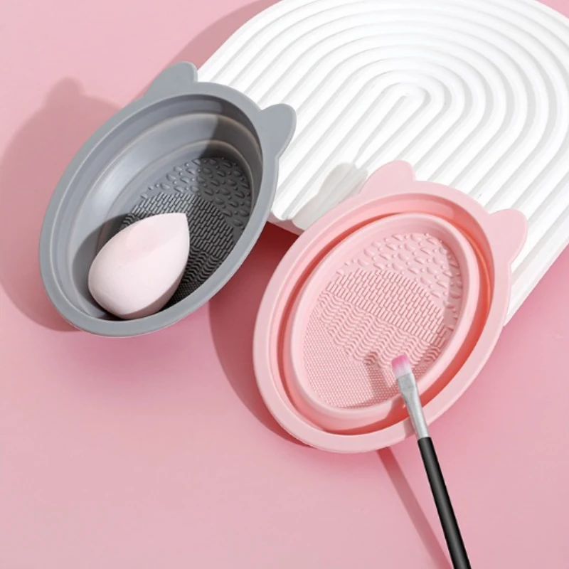 Multi-Purpose Makeup Brush Cleaner & Sponge Washing Tool - Silicone Set for Easy Cleaning of Foundation Brushes  Beauty Blenders