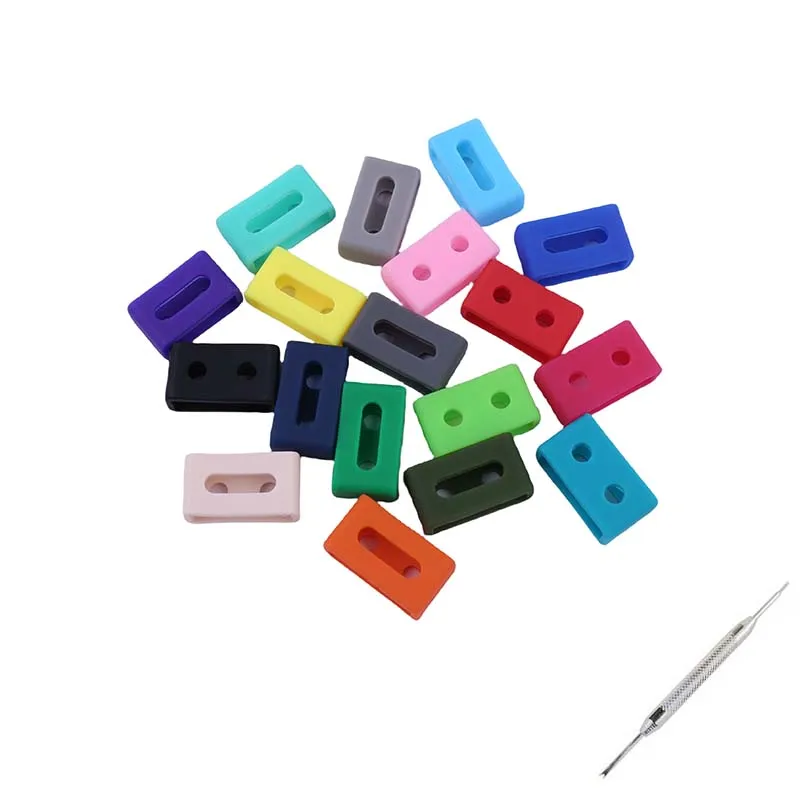 Unisex Resin Ring Silicone Rubber Watch Accessory with Movable Loop Buckle (Multiple Sizes Available)