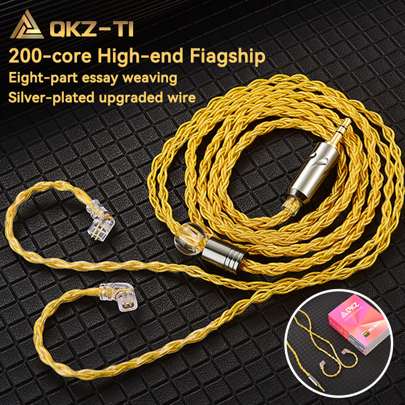 QKZ T1 Earphone Cable Original QDC Copper Silver-plated Upgrade Wire 3.5mm Wired Headphone For KZ ZSN PRO X ZS10 pro EDX TRN CCA