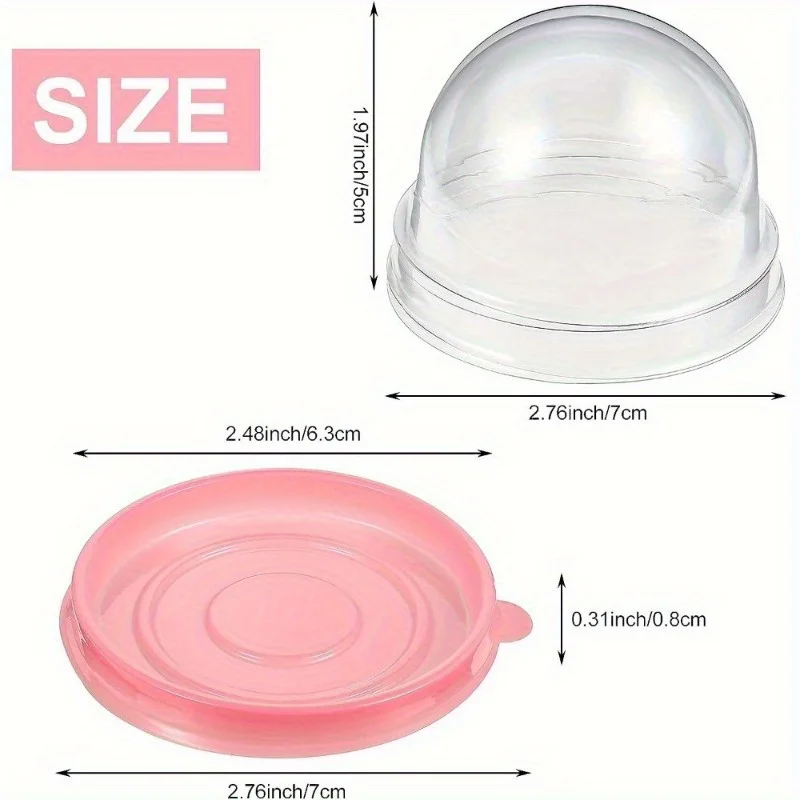 50Pcs Cupcake Carriers with Clear Lid - Disposable Mid-Autumn Festival Mooncake Mold Boxes for Christmas, Halloween, Wedding