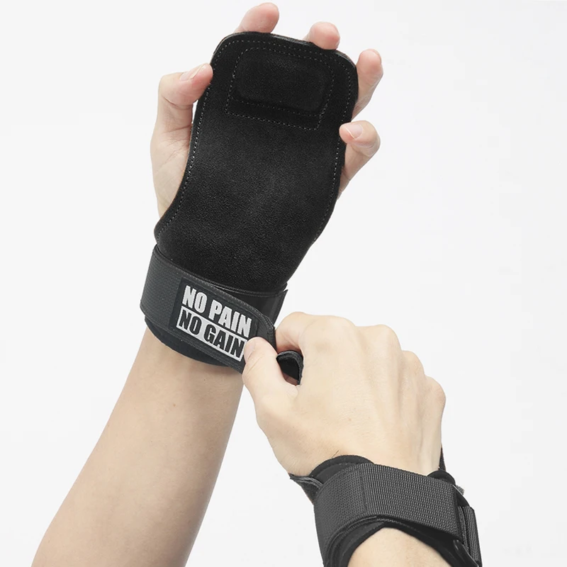 Weightlifting Gloves Cowhide Gym Grips Anti-Slip Wear-Resistance Palm Protection Fitness Pull Up Crossfit Workout Equipment
