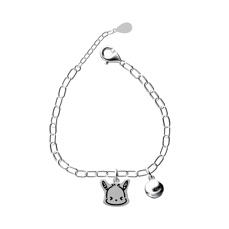 

1Pc Anime Sanrio Figure Pochacco Bracelet Cartoon Dog Pendant Bracelet For Couple Bracelet Alloy Chain Toys Girl Birthday Gift