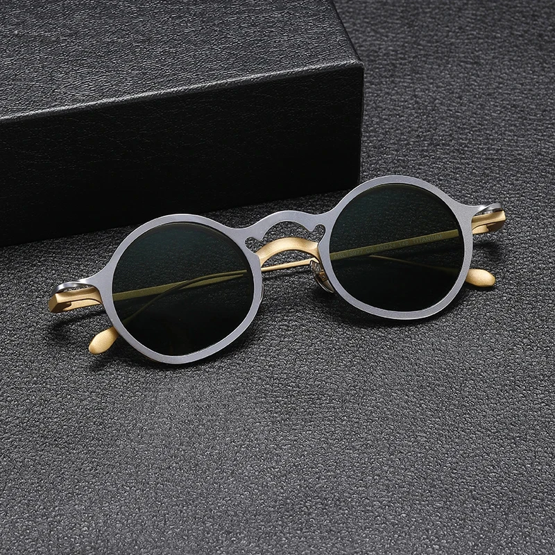 Niche Square Clip Pure Titanium Artistic Retro Myopia Sunglasses main image 1