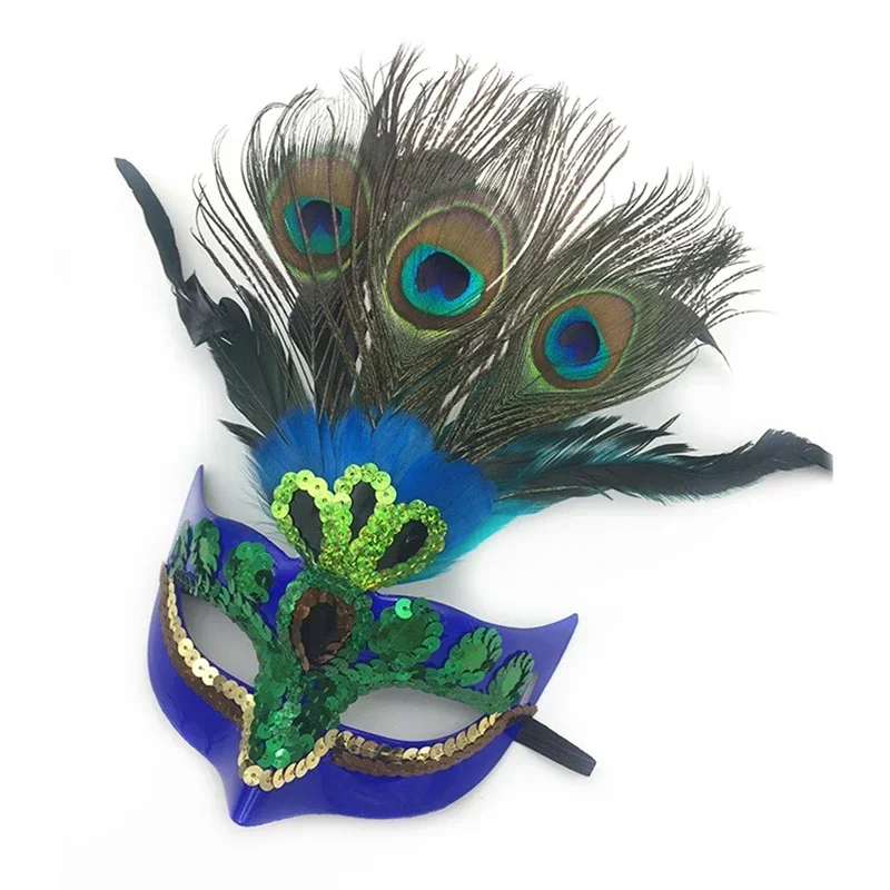 Party Masks Peacock Feather Decoration Upper Body Mask Christmas & Halloween Masquerade Carnival Supplies