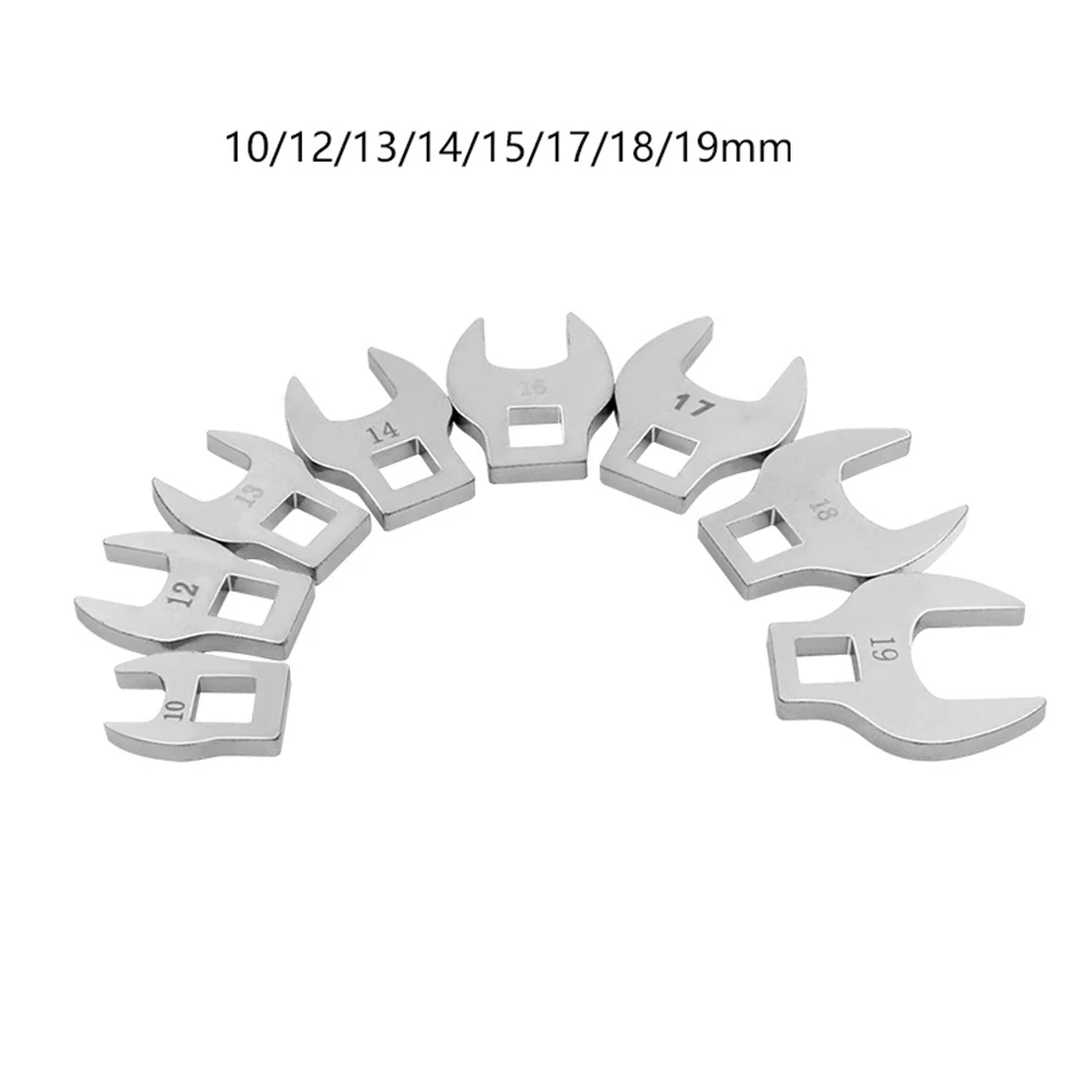 8-Piece Crow Foot Wrench Set - 3/8" Drive, 10-19mm, With Organizer For Tight Spaces In Car Repair