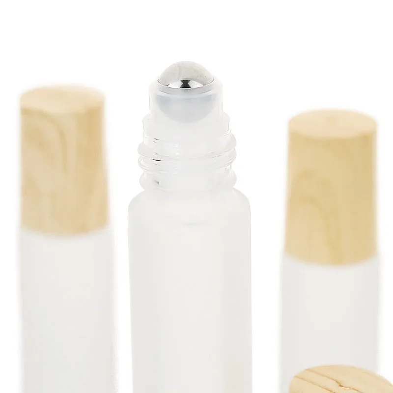6/10pcs 10ml Thick Glass Roll On Perfume Bottle with Stainless Steel Roller Ball for Essential Oil Refillable Roll On Bottle