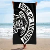 S-Sons of A-Anarchy Towel  Microfiber beach towels absorb water, dry quickly, and are easy and comfortable for yoga swimming 3