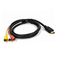 Brand New 1.5m Video Audio AV Cable HDMI-compatible Male To 3 RCA  Adapter Stereo Converter Component For TV HDTV DV DVD PC - Image 6