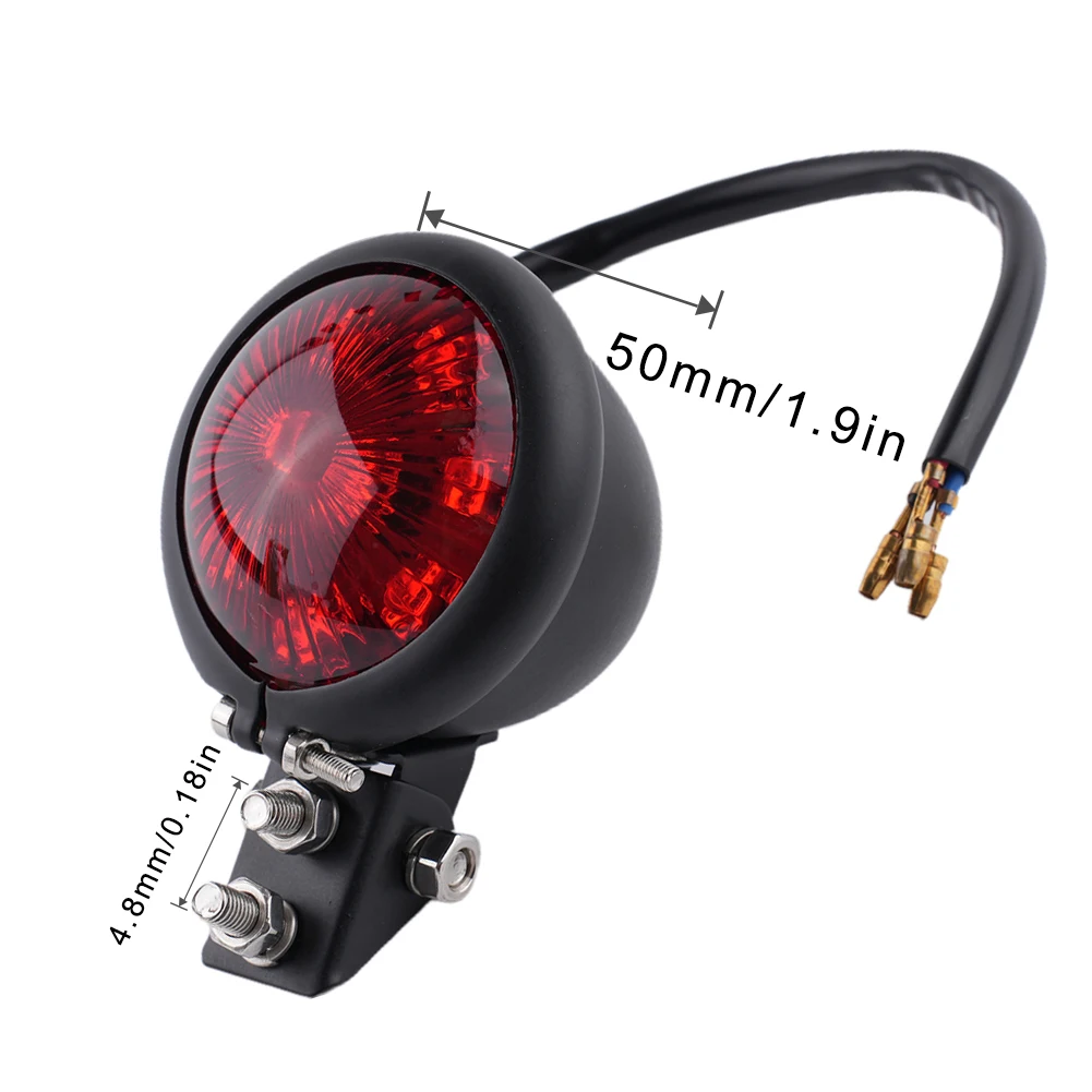 

1PC Motorcycle Tail Light LED Rear Brake Lamp For Cruiser Cafe Bobber Chooper 12V Bright Tail Light Motorcycle Lighting Parts