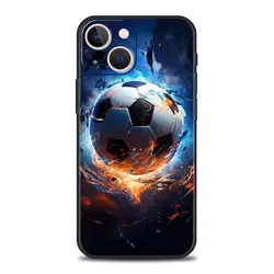 Luxury Black Protection Cover - Football Passion Soccer Ball Design Phone Case - iPhone 13 Mini (A7)