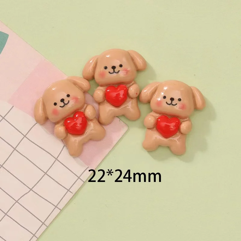 Cute Mini Little Cartoon puppy Flat Back Home Decor Parts Embellishments cartoon puppy decorations for Hair Bows Accessories 10Pcs