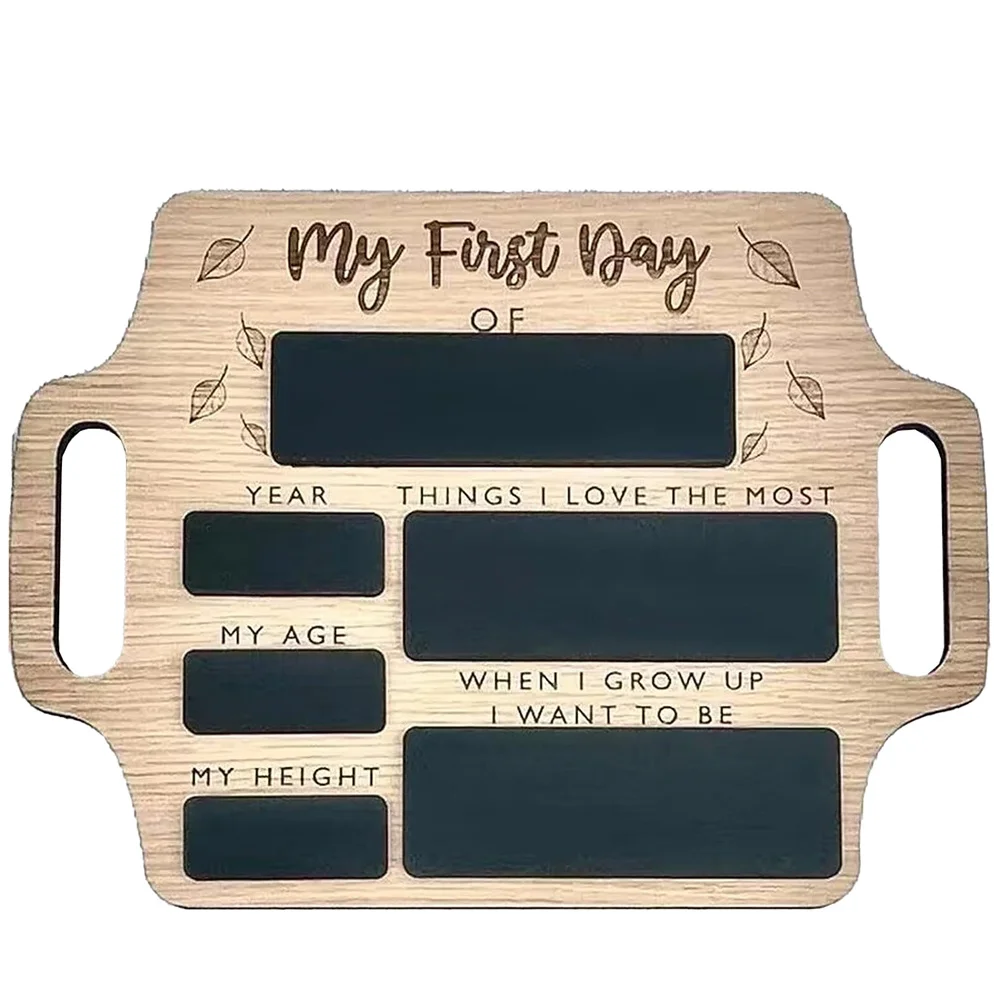 First Day of School Sign Portable Hang Back School Blackboard Sign Personalized First Day of Name Chalk Board