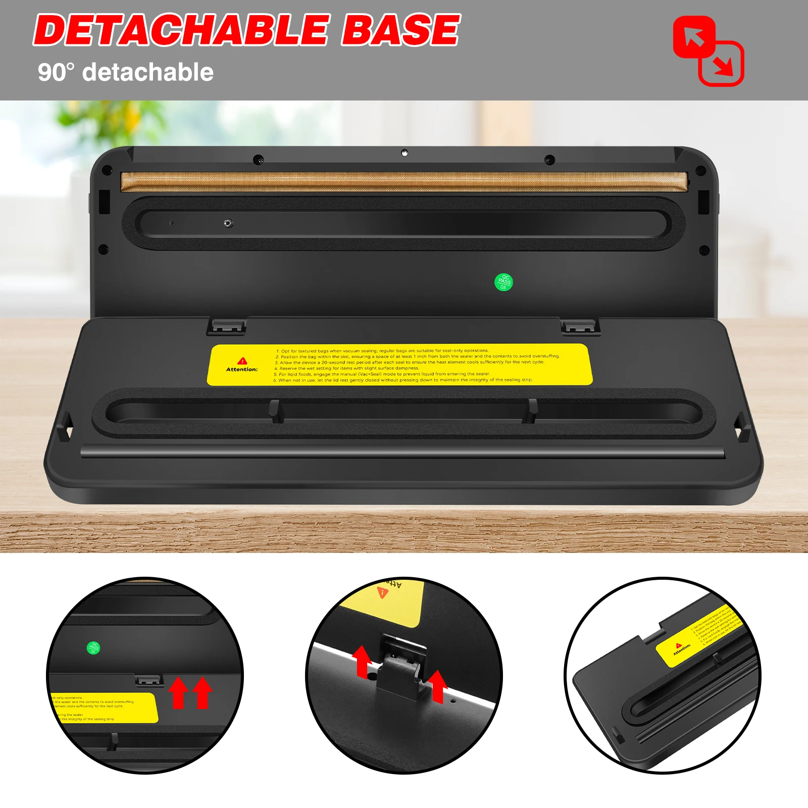 5-in-1 Multi-Functional Vacuum Sealer Food Vacuum Sealer Machine Automatic Food Sealer for Food Preservation With 10 Sealer bags 3